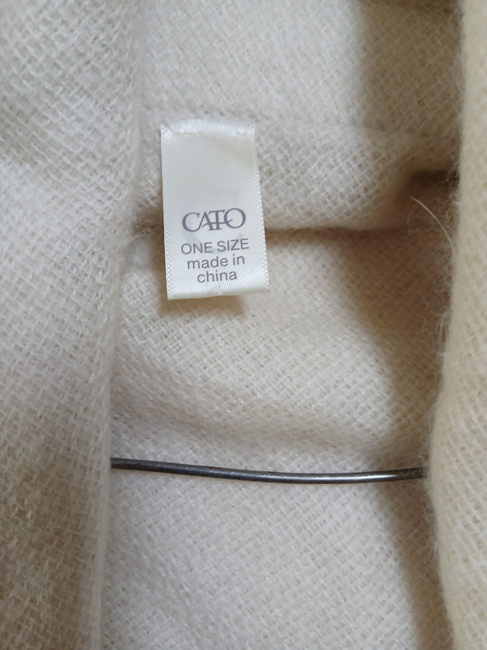 Cato Cream Women's One-Size Textured Cape Coat